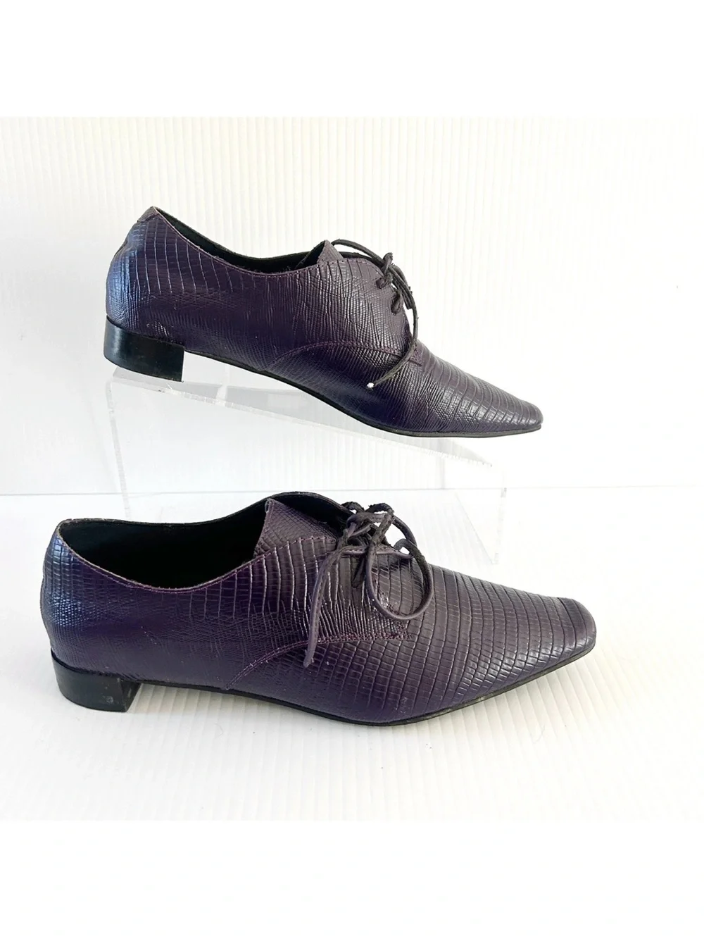 Jeffrey Campbell Platform Oxford Shoes Square Toe Women’s Purple Sz 8